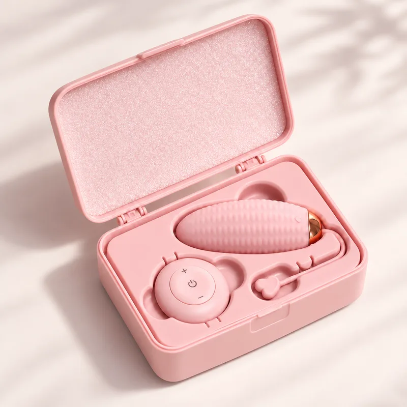 Pink product box with inner tray, view 2 of 2