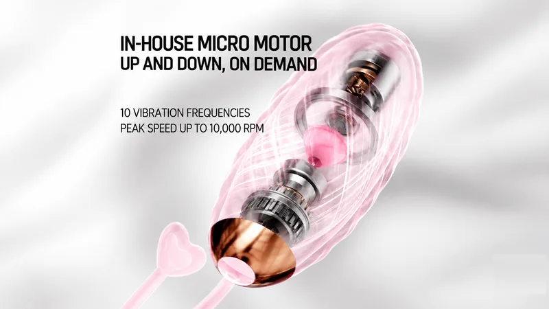 In-house micro motor — 8,000 RPM with 10 vibration modes